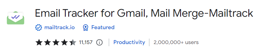Email Tracker for Gmail Mail Merge-Mailtrack