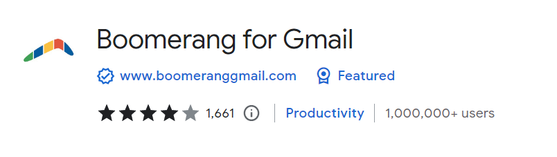 Boomerang for Gmail Extension