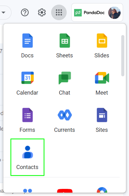 Google Contacts app