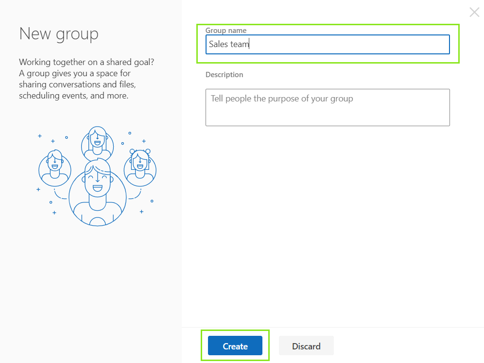 Setting a group name