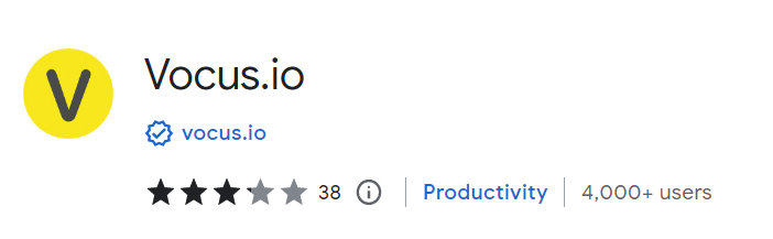 Vocus.io extension