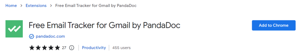 Free Email Tracker in Chrome Web Store
