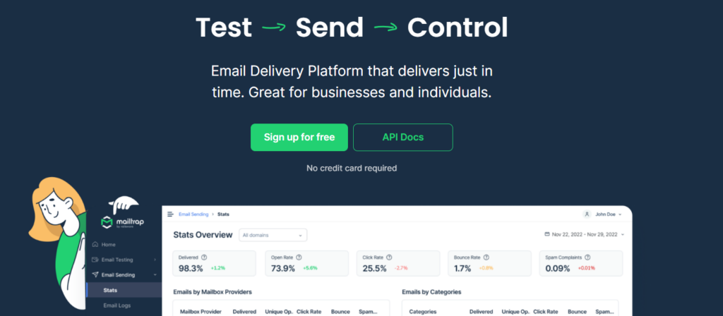 Mailtrap website