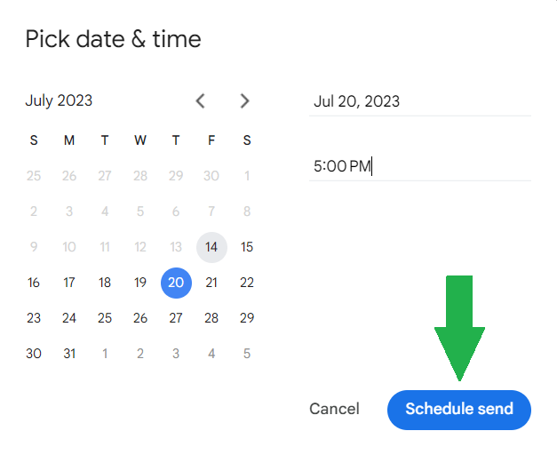 Setting custom date and time