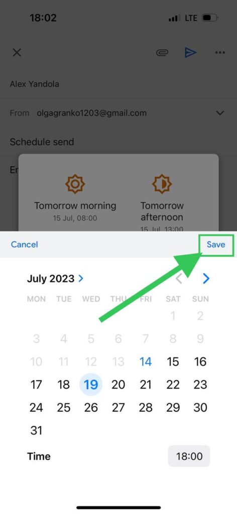 Setting custom date and time